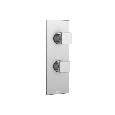 Square trim set for TURBO thermostatic valve #T12123, 3-way, 1 function at a time