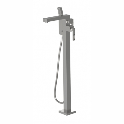 Floormount tub filler with handshower and CRYSTAL